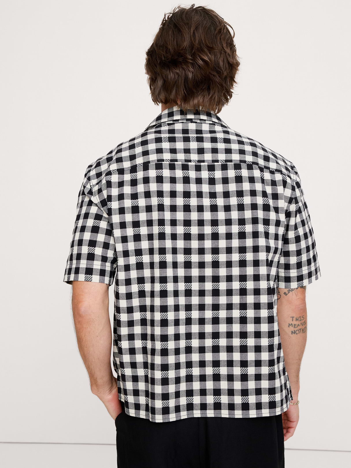Relaxed-Fit Embroidered Cotton Resort Shirt - Black Gingham