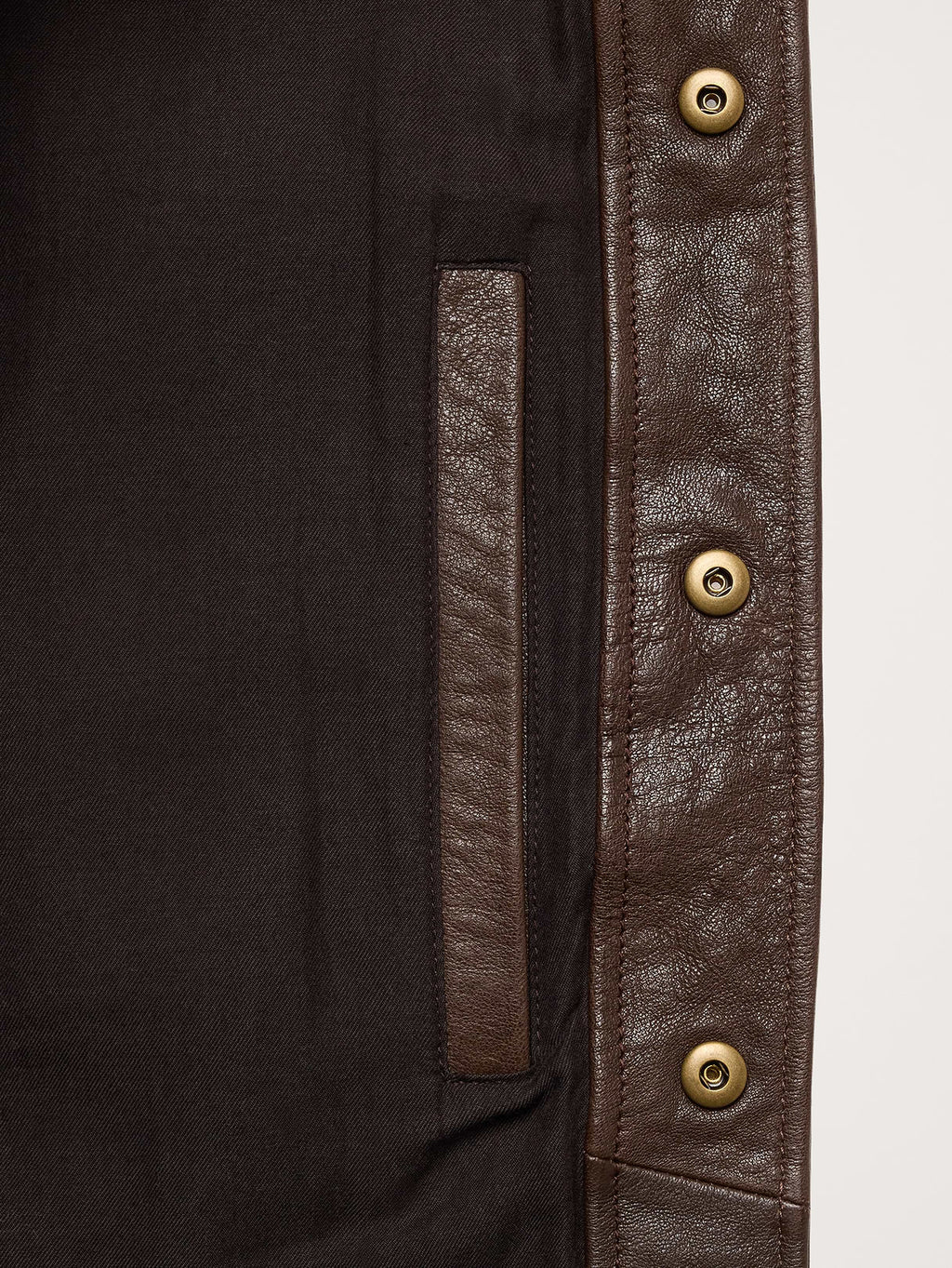 Leather Trucker Jacket - Chocolate Brown