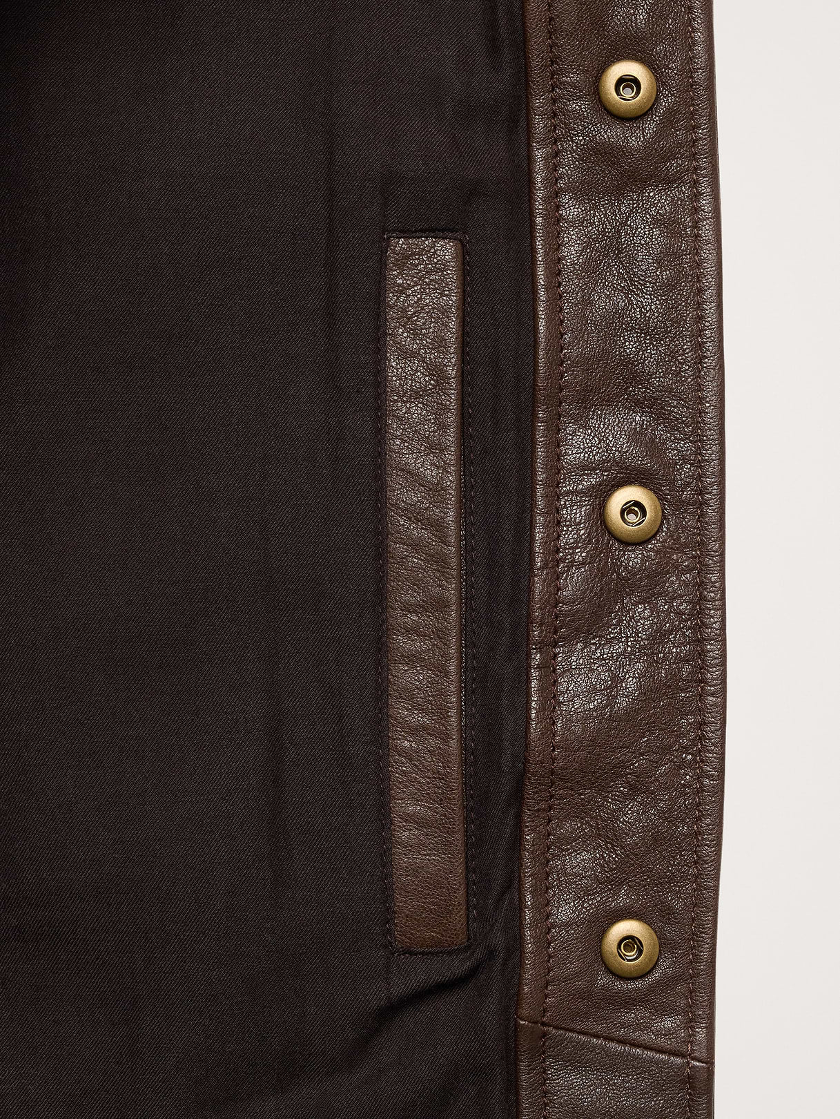 Leather Trucker Jacket - Chocolate Brown