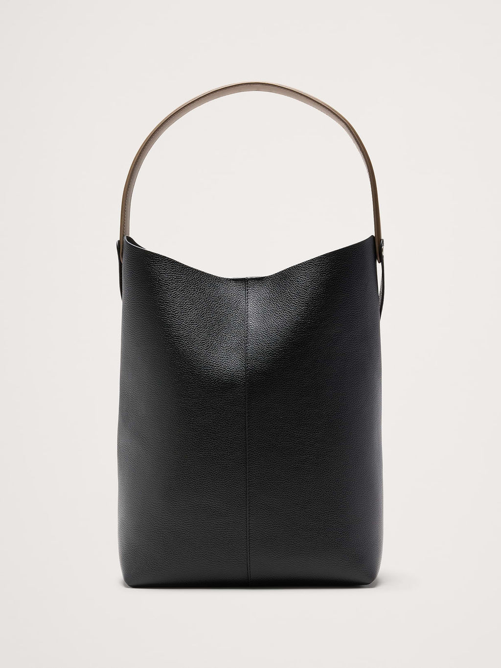 Slouchy Vida Italian Leather Bag - Black