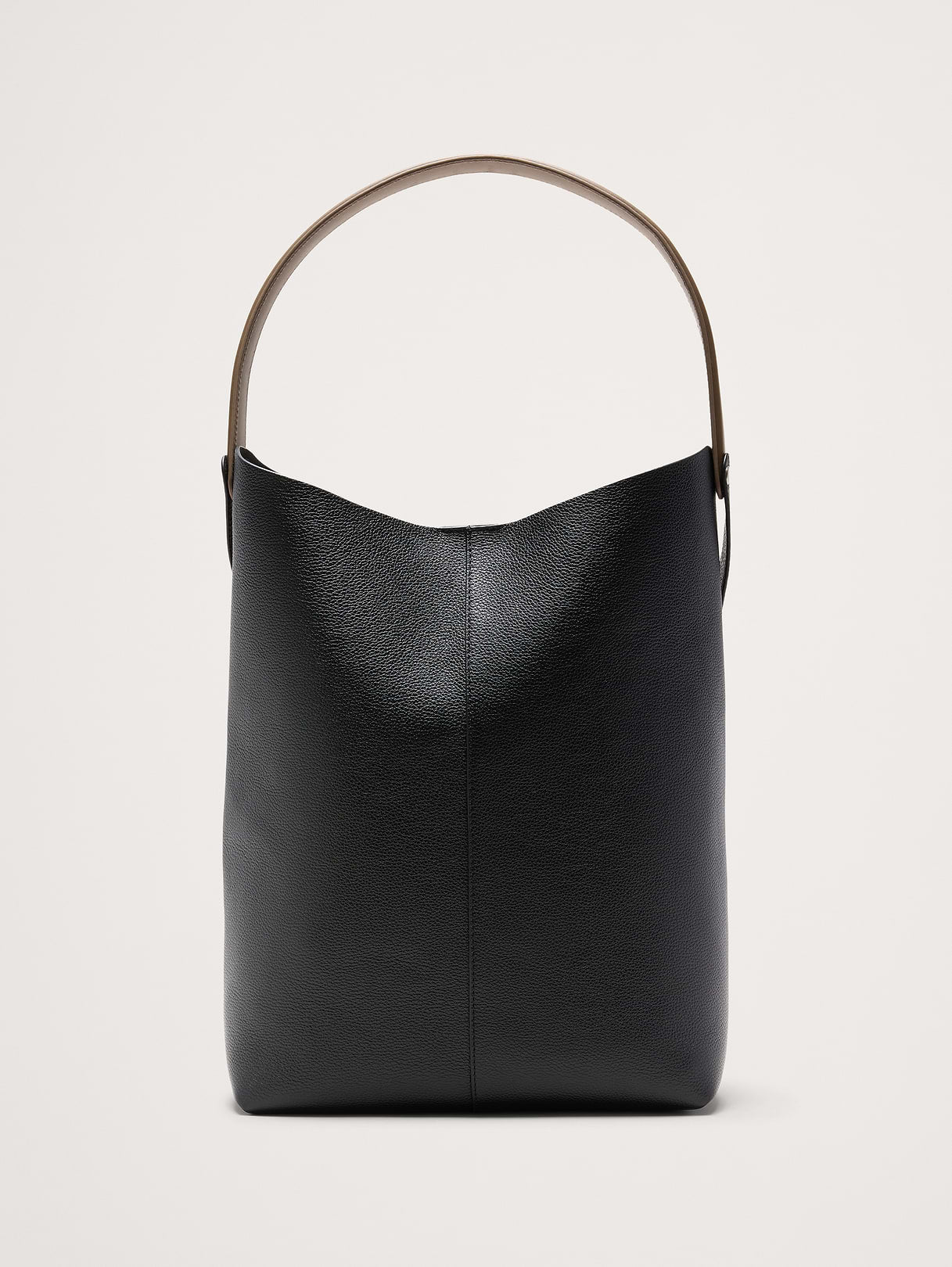 Slouchy Vida Italian Leather Bag - Black