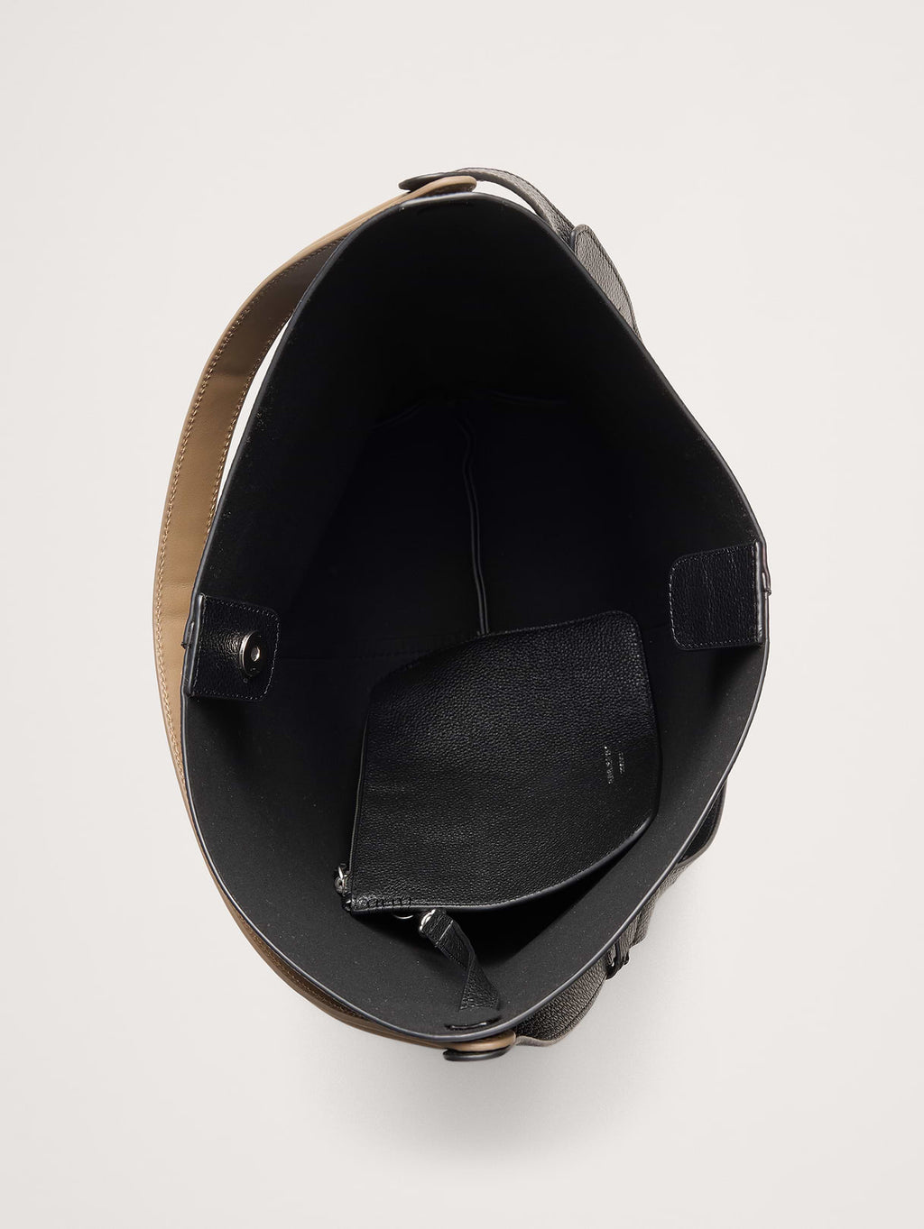 Slouchy Vida Italian Leather Bag - Black