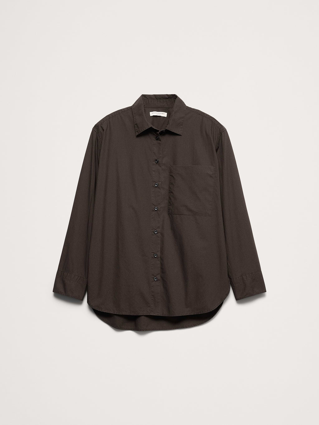 The Oversized Shirt in Cotton Poplin - Brownstone