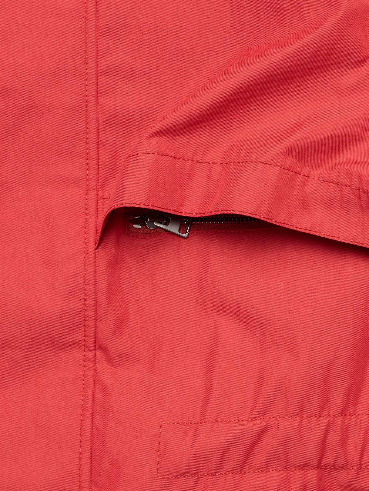Cotton-Nylon Field Jacket - Terracotta Red