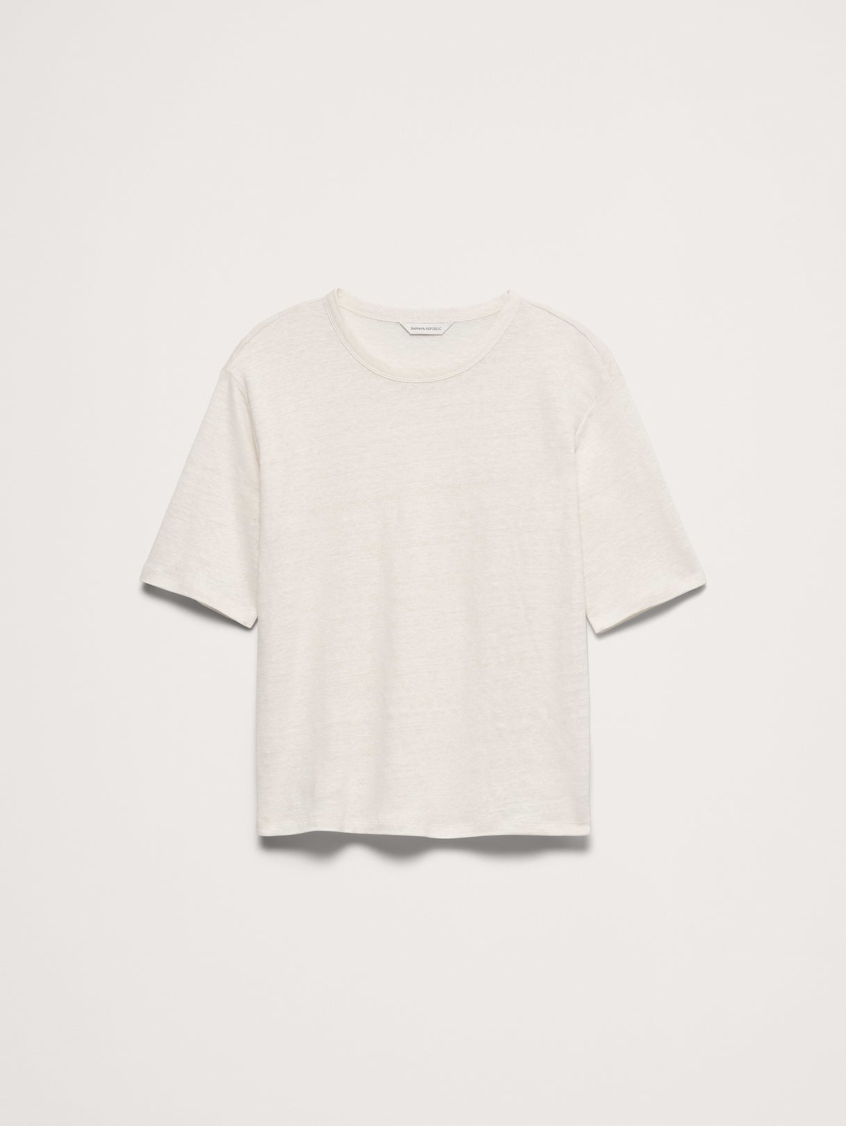 Relaxed Linen T-Shirt - Cream White