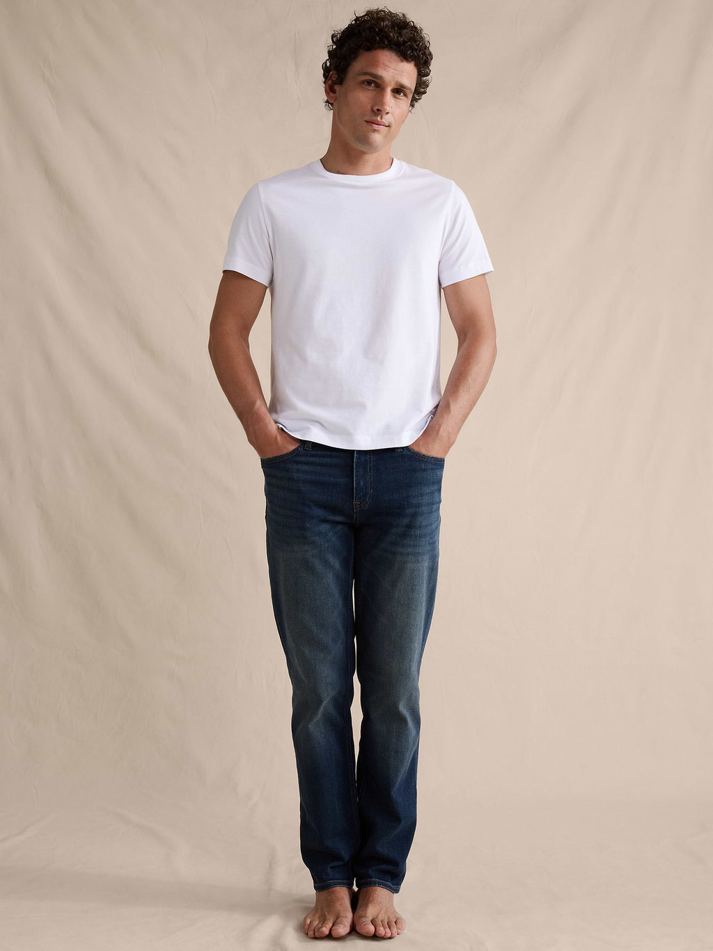 Straight Luxe Traveler Jean - Dusty Blue