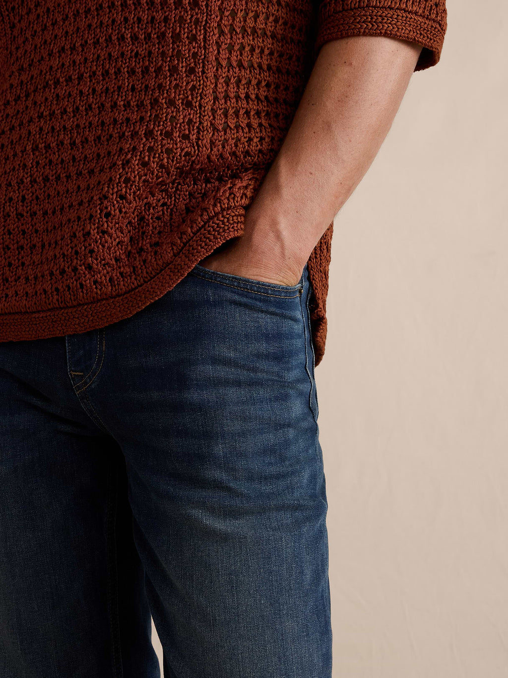Straight Luxe Traveler Jean - Dusty Blue