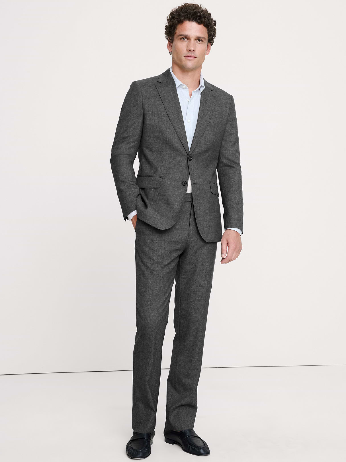 Signature Italian Rustico Suit Pant - Charcoal Gray