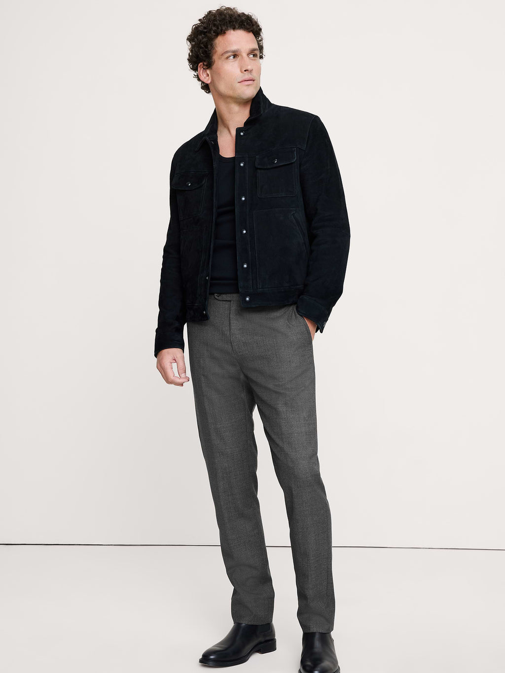 Signature Italian Rustico Suit Pant - Charcoal Gray
