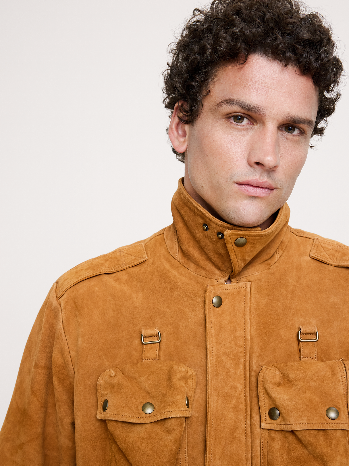 Suede Multi-Pocket Jacket - Toffee Suede