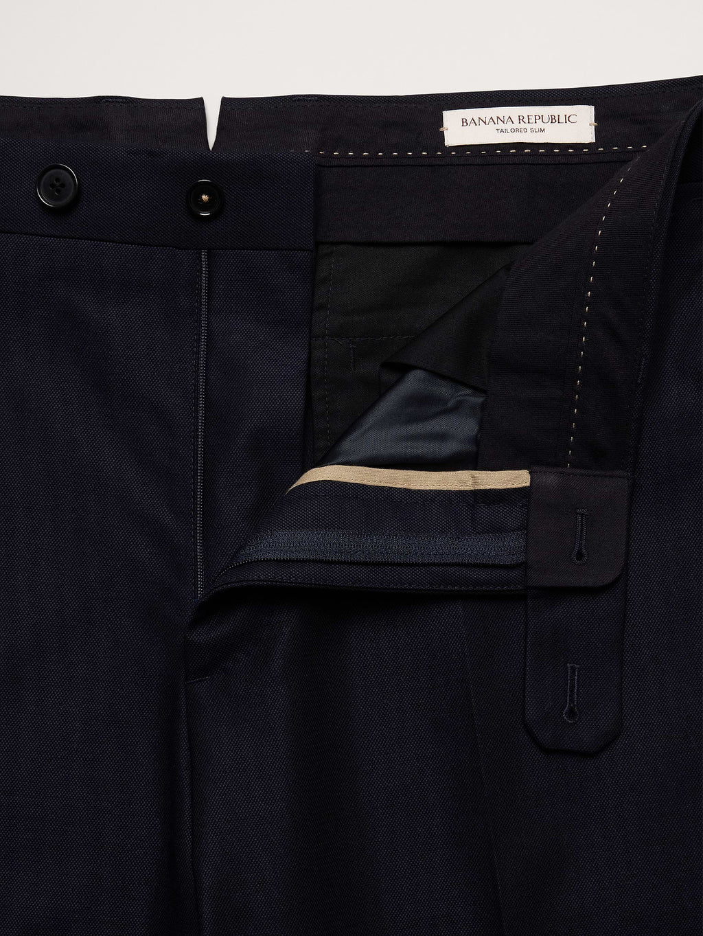 Signature Italian Hopsack Suit Pant - Navy Blue