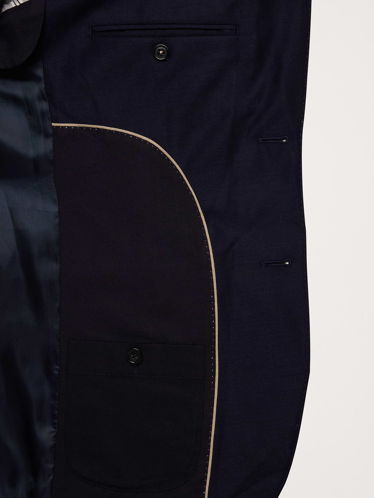Signature Italian Hopsack Suit Jacket - Navy Blue