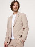 Tailored Slim-Fit Performance Suit Jacket - Stone Beige