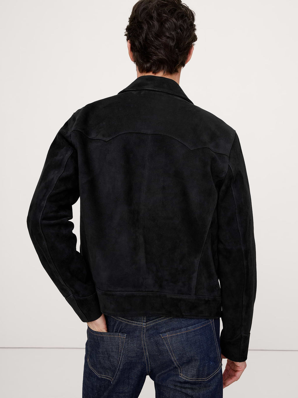 Suede Western Jacket - Black