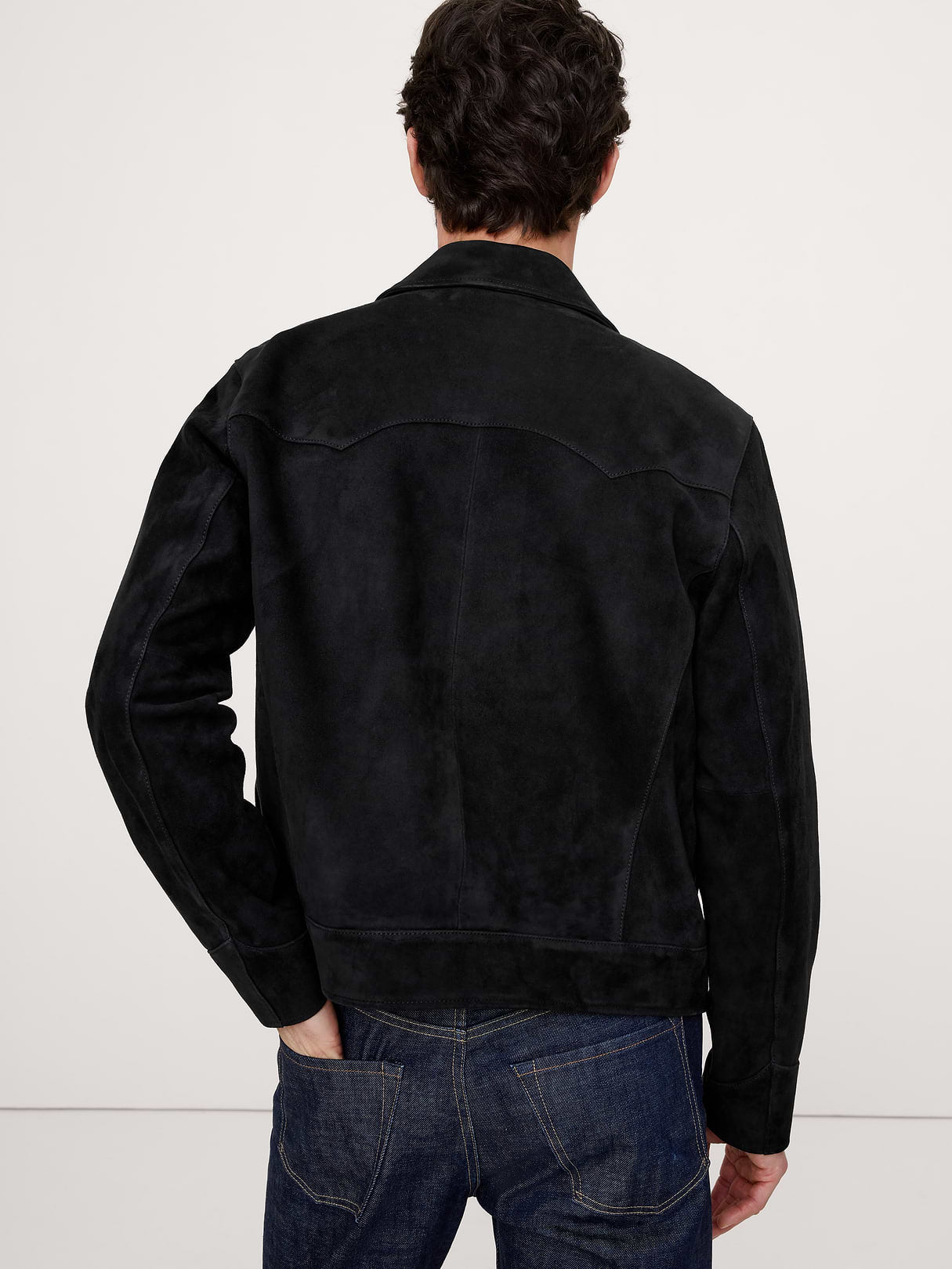 Suede Western Jacket - Black