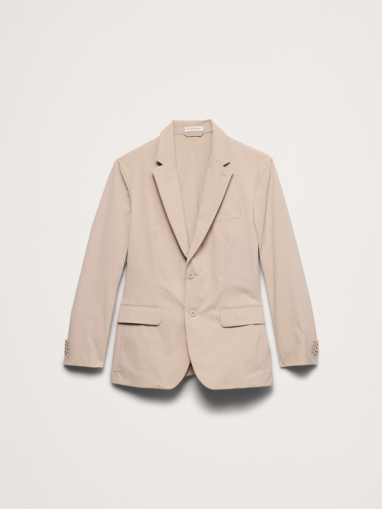 Tailored Slim-Fit Performance Suit Jacket - Stone Beige