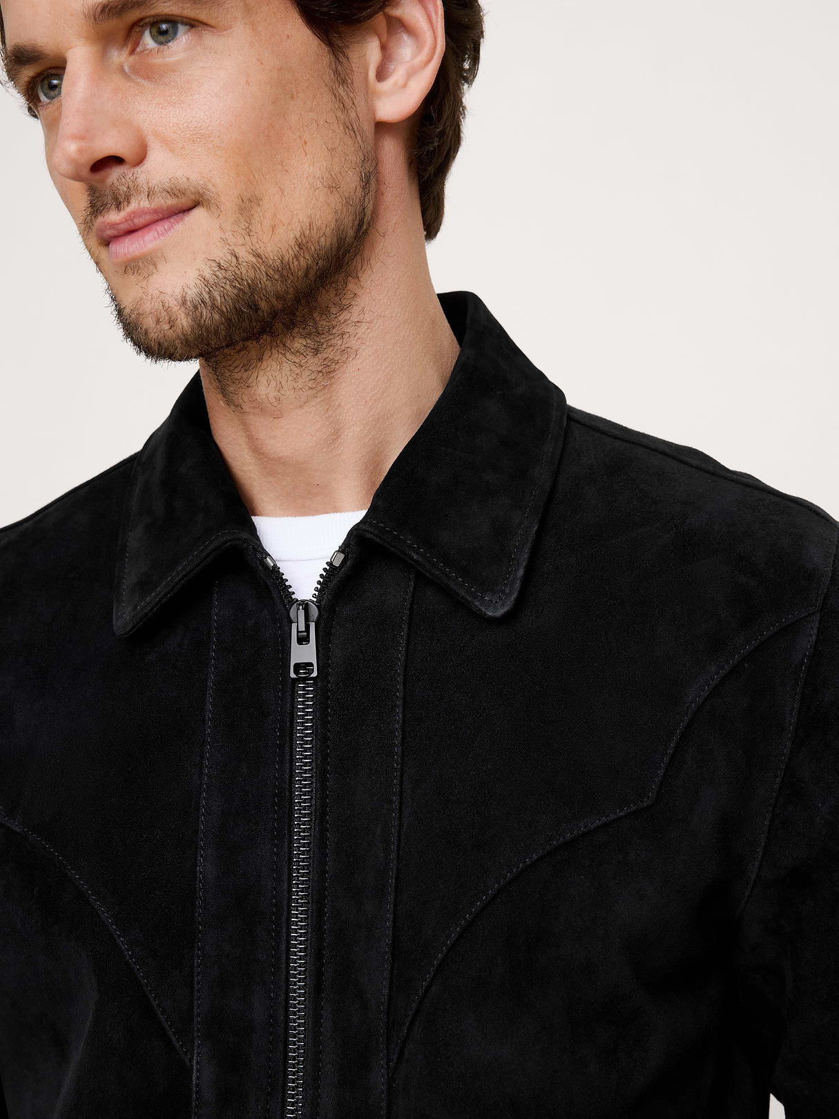 Suede Western Jacket - Black