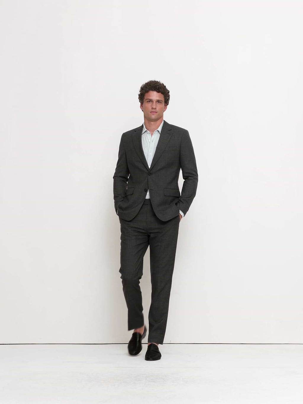 Signature Italian Rustico Suit Jacket - Charcoal Gray