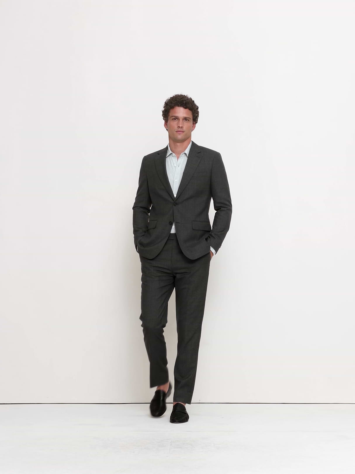 Signature Italian Rustico Suit Jacket - Charcoal Gray
