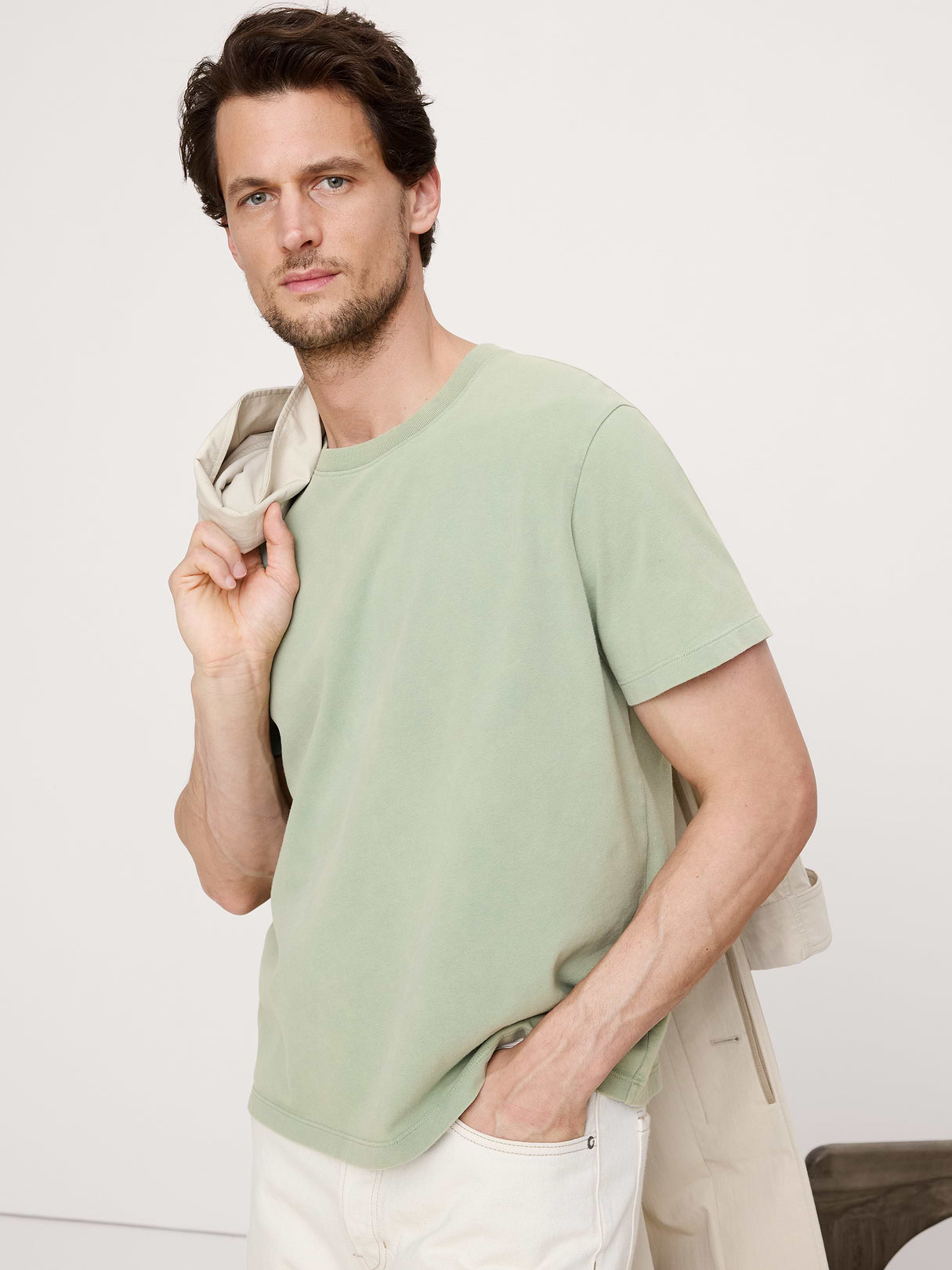 Heavyweight Cotton Crew-Neck T-Shirt - Sea Rock Green