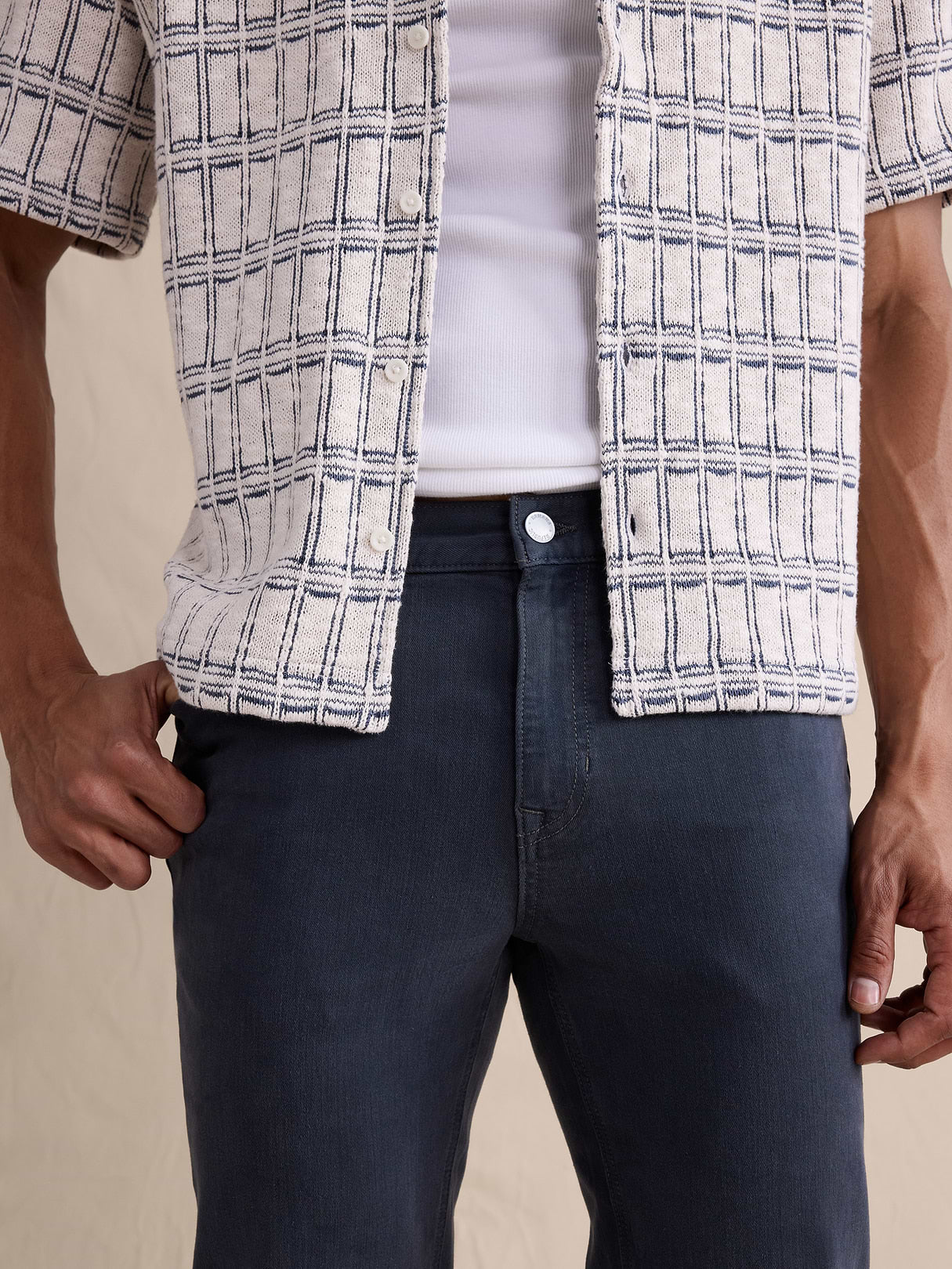 Slim Luxe Traveler Jean - Navy Blue