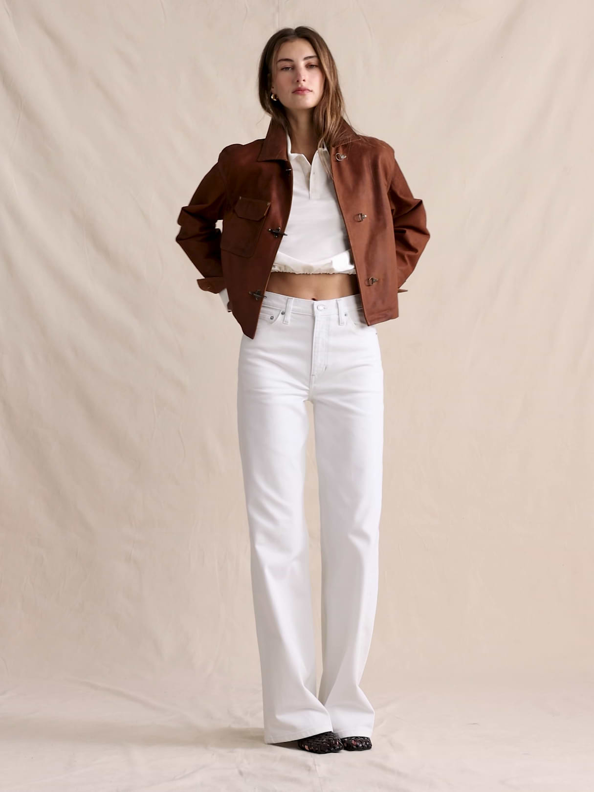 The Icon Classic Wide-Leg Jean - White