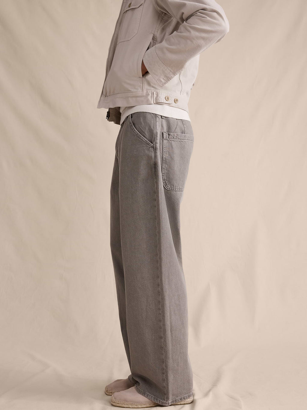 Loose Lightweight Jean - Slate Gray-Green