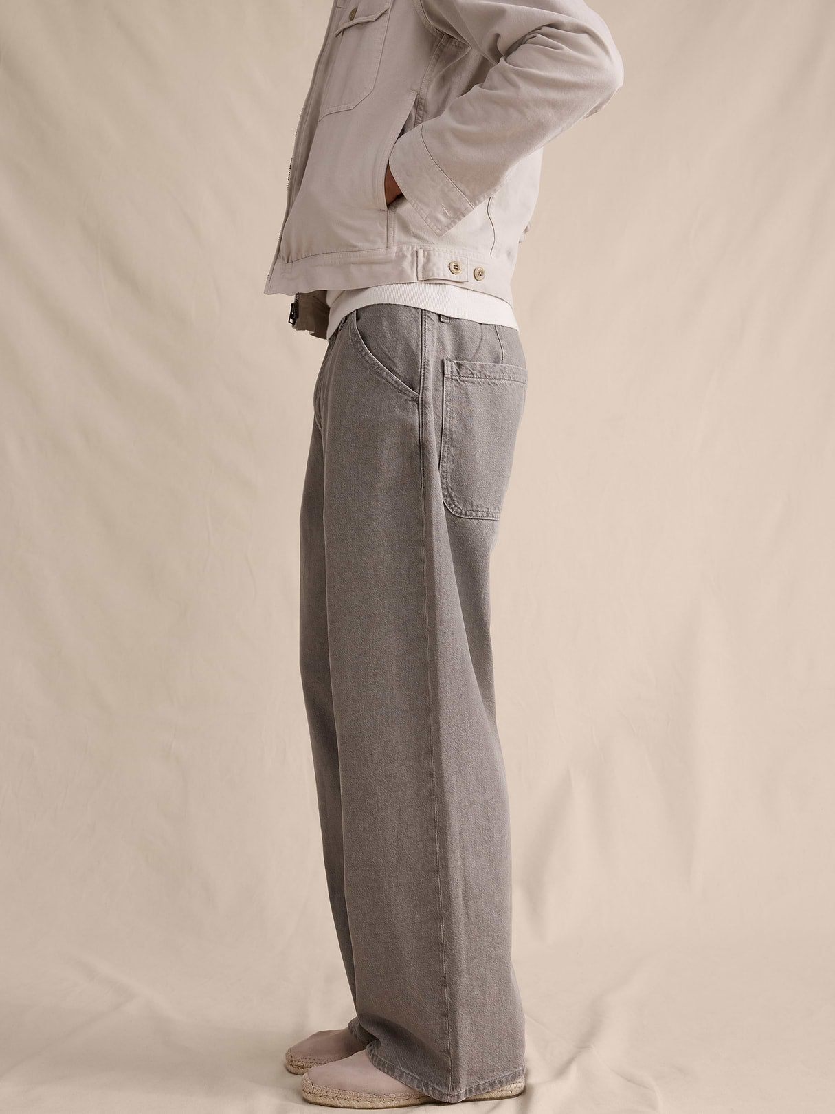 Loose Lightweight Jean - Slate Gray-Green