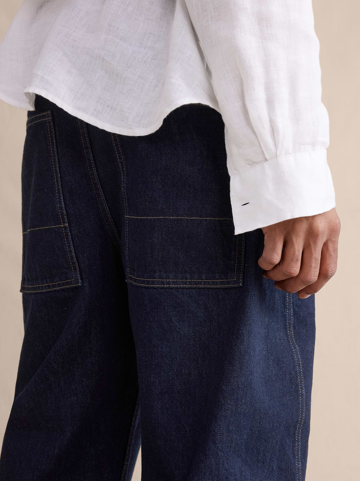 Loose Twisted Seam Jean - Rinse Dark Wash