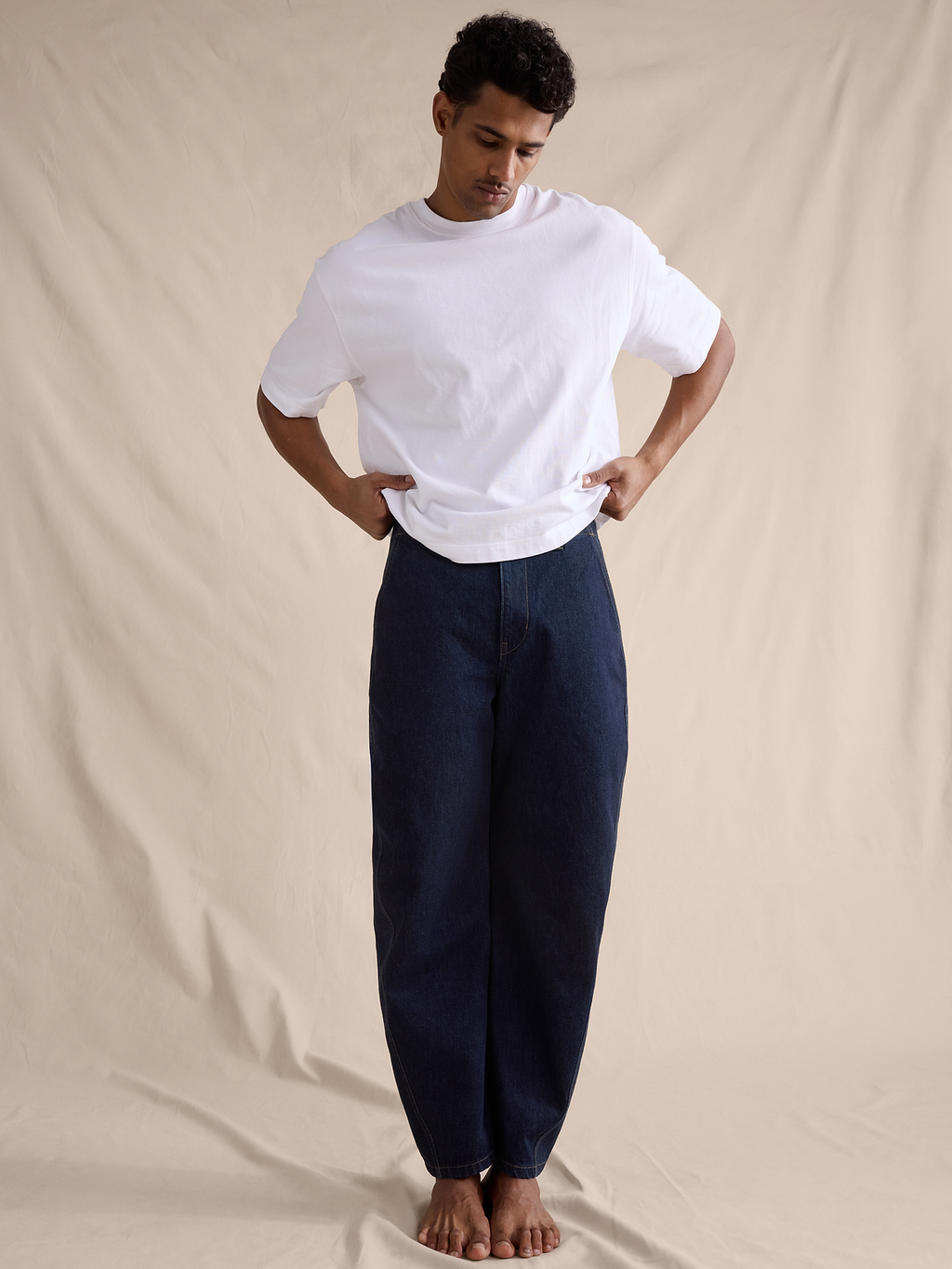 Loose Twisted Seam Jean - Rinse Dark Wash