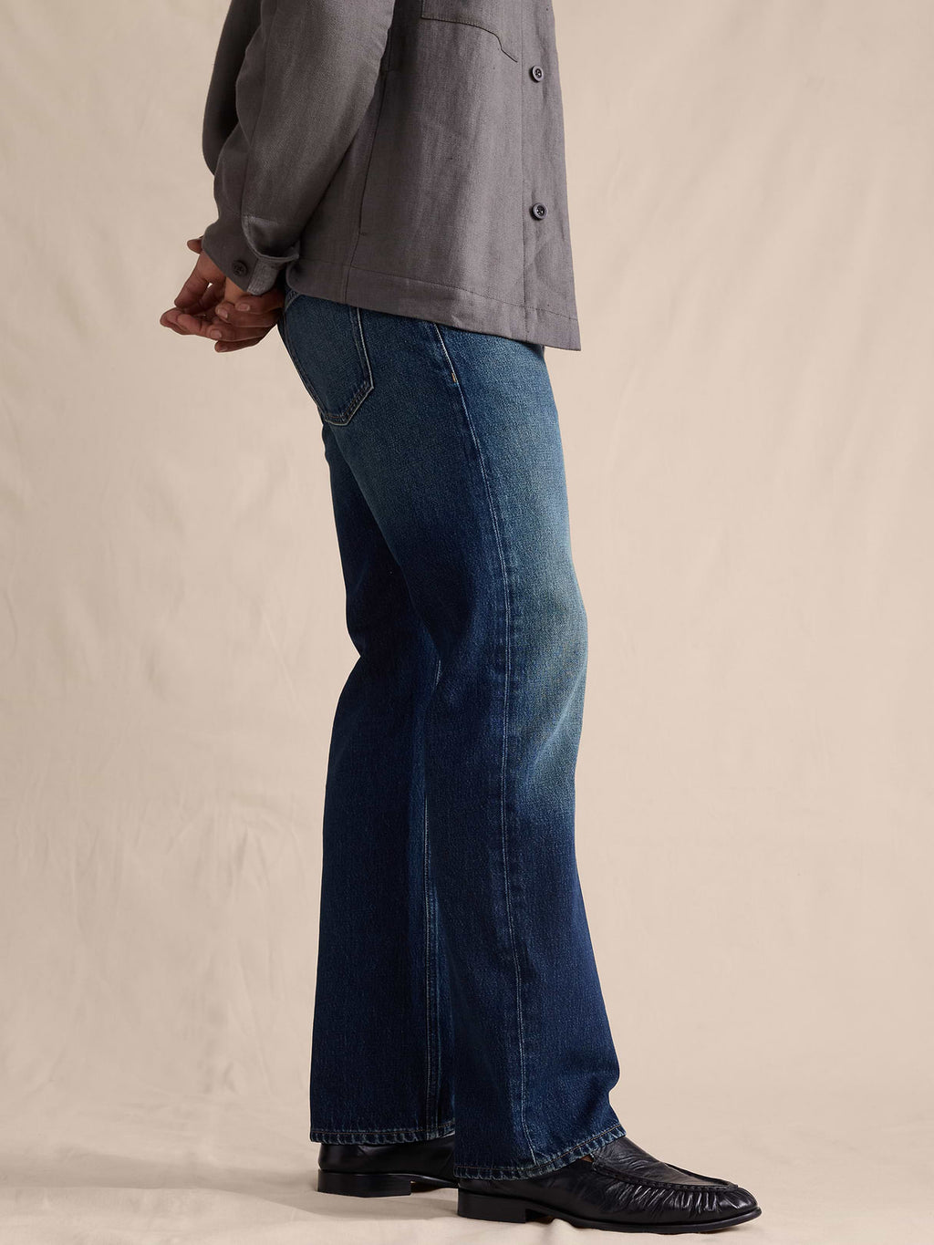 Classic Bootcut Jean in 100% Cotton - Medium Wash