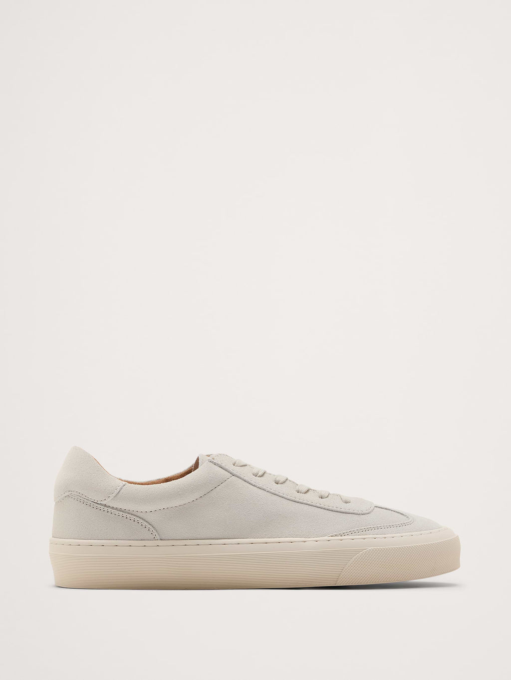 Suede Court Sneaker - Chalk White
