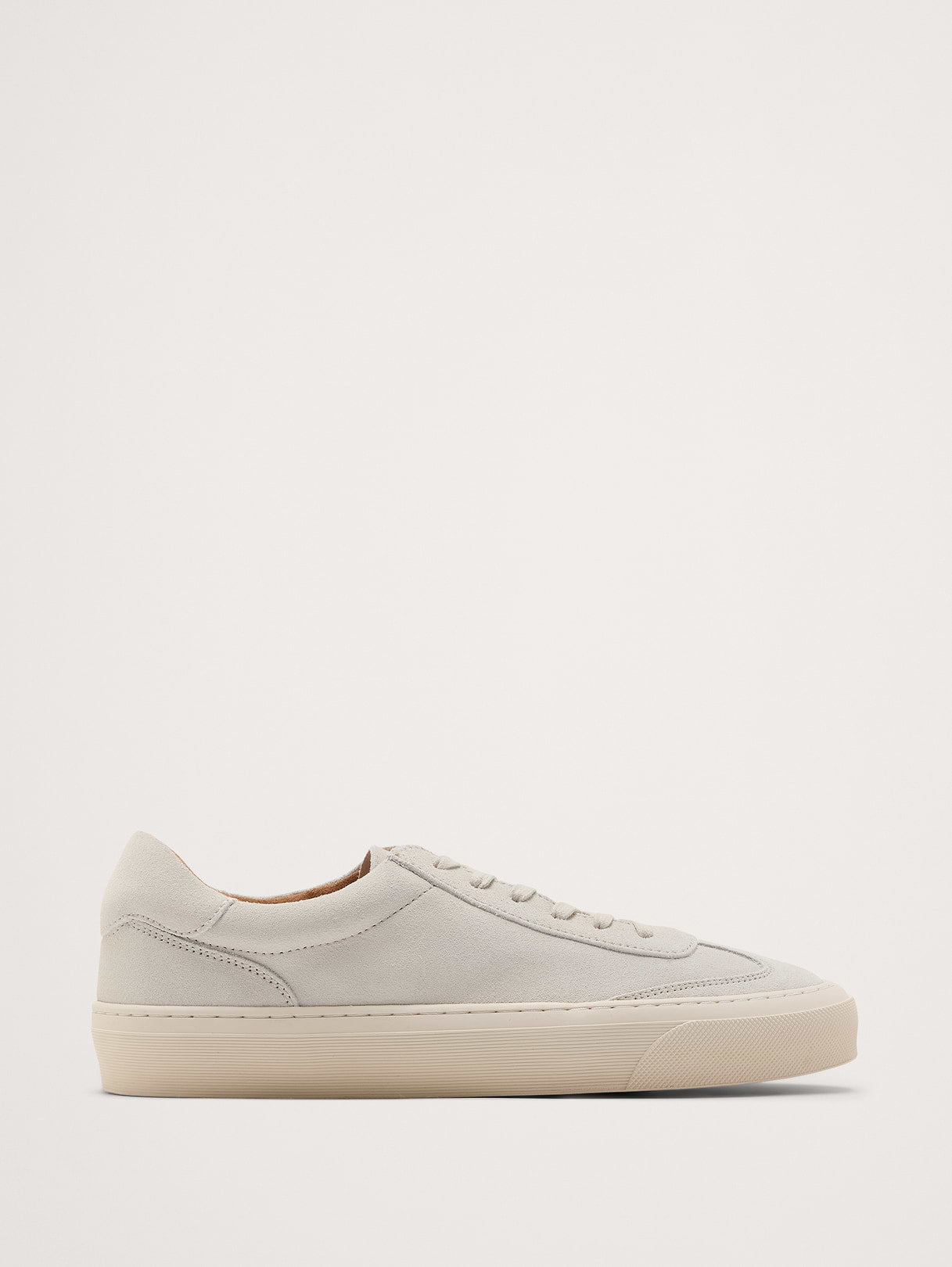Suede Court Sneaker - Chalk White
