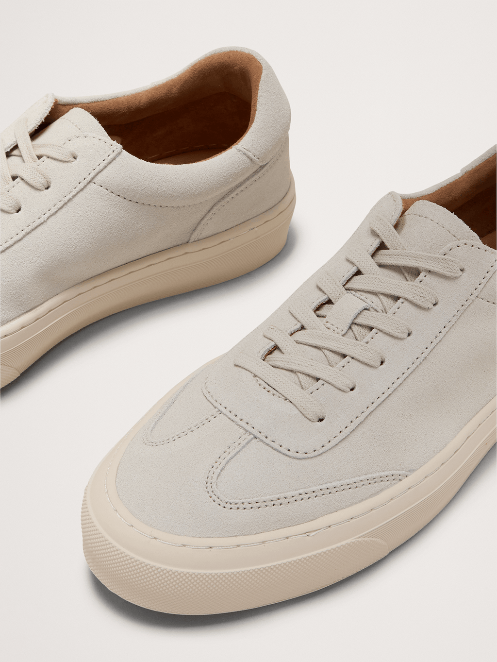 Suede Court Sneaker - Chalk White