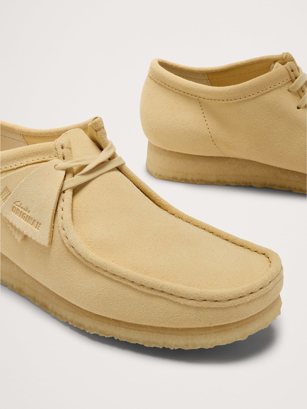 Suede Wallabee Shoe by Clark's Originals - Pale Yellow