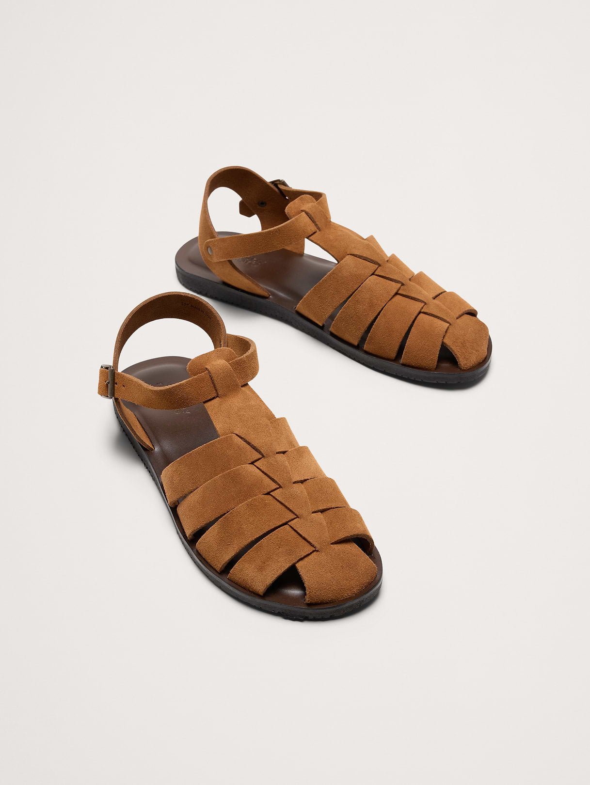Suede Fisherman Sandal - Burnt Brown