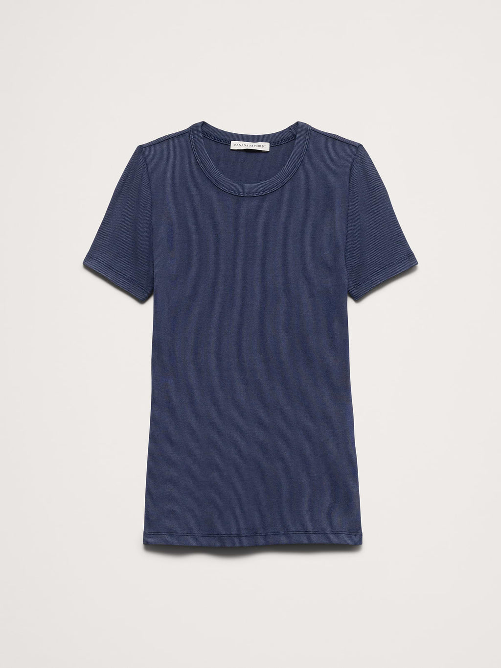 Ribbed Baby T-Shirt - Navy Blue
