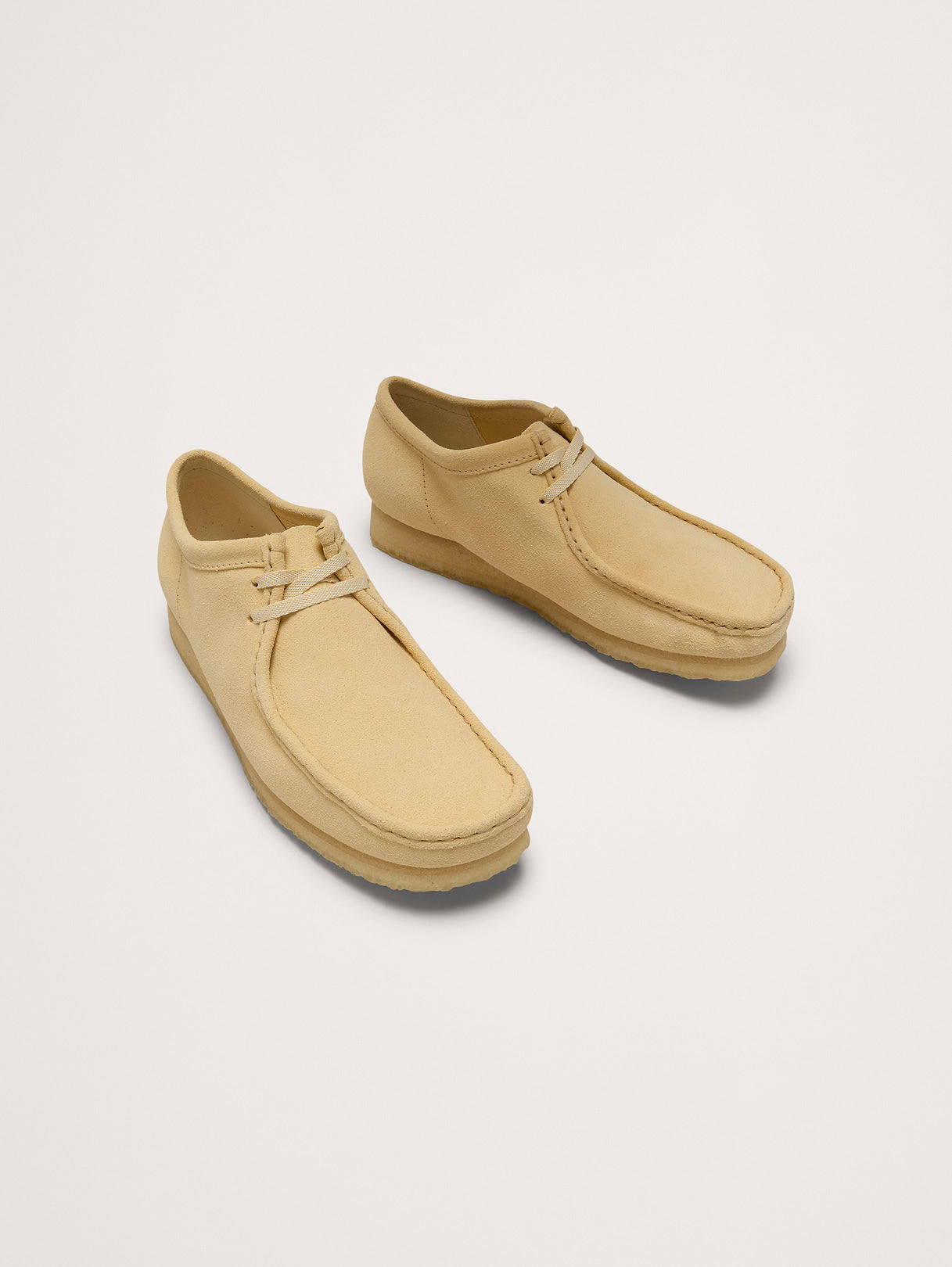 Suede Wallabee Shoe by Clark's Originals - Pale Yellow