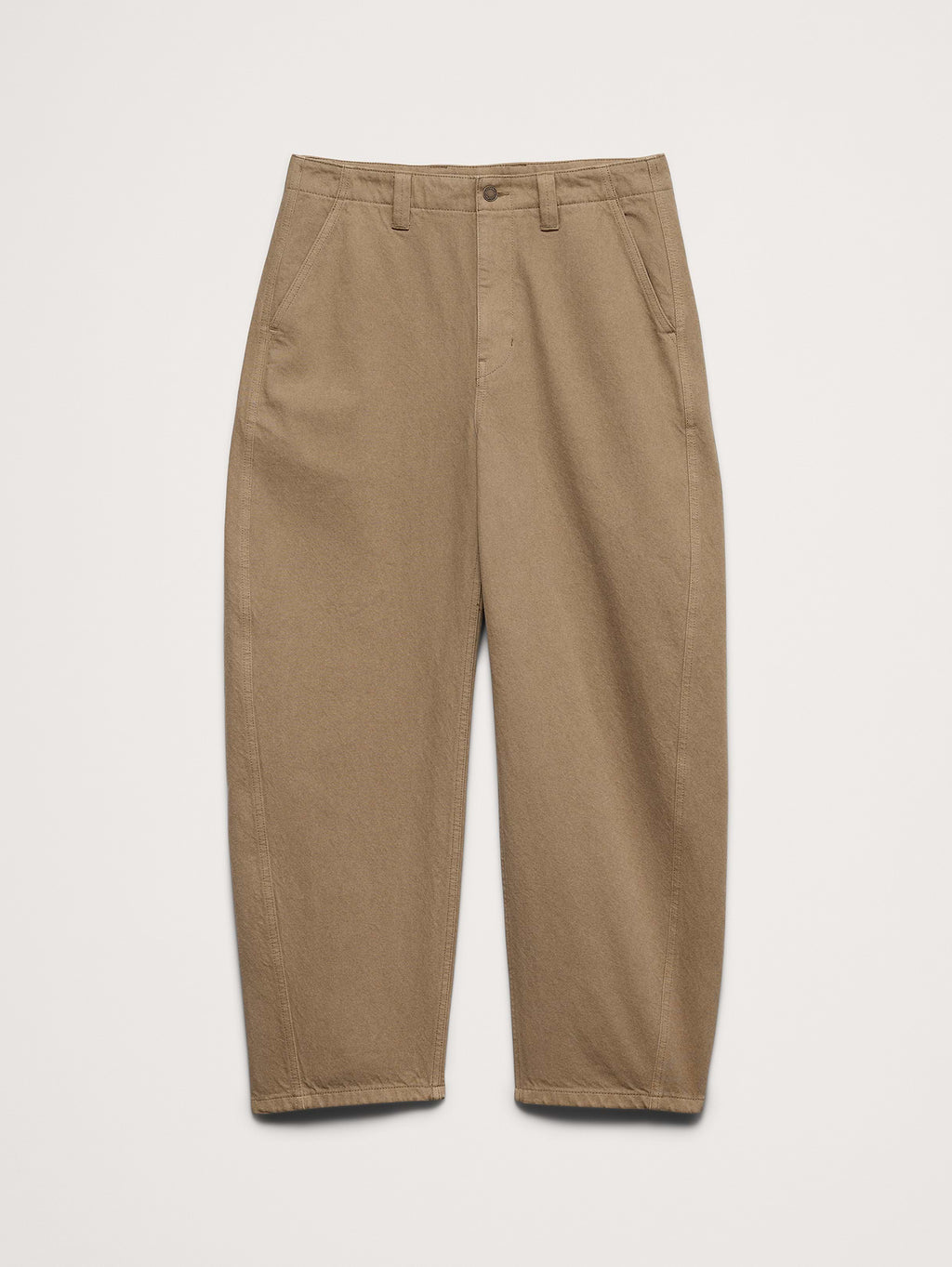 Loose Twisted Seam Jean - Khaki Beige