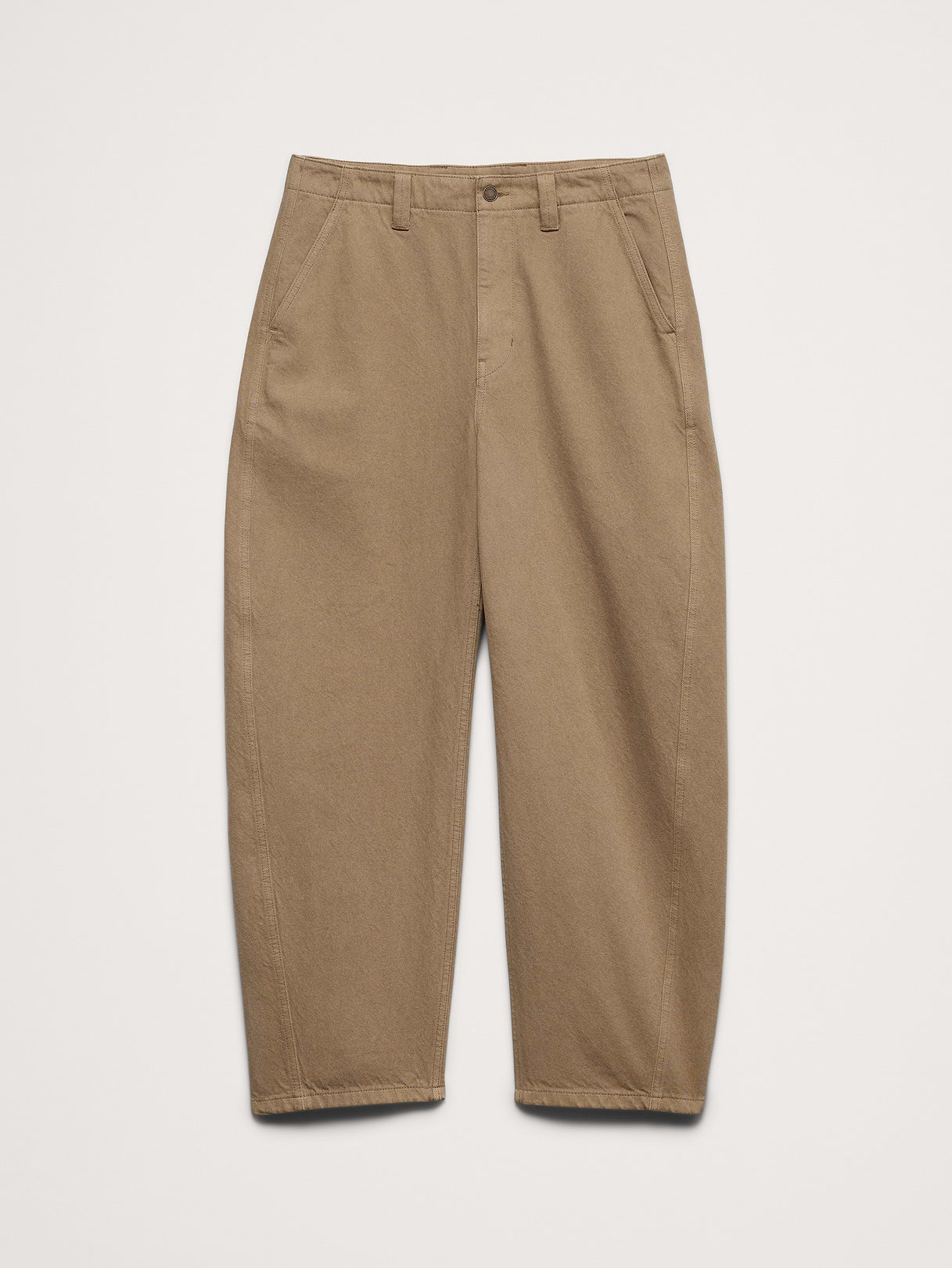 Loose Twisted Seam Jean - Khaki Beige