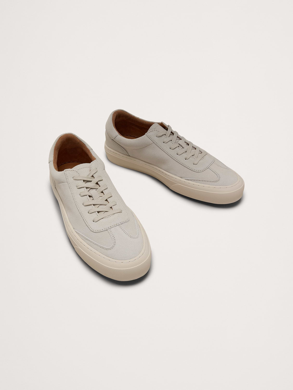 Suede Court Sneaker - Chalk White