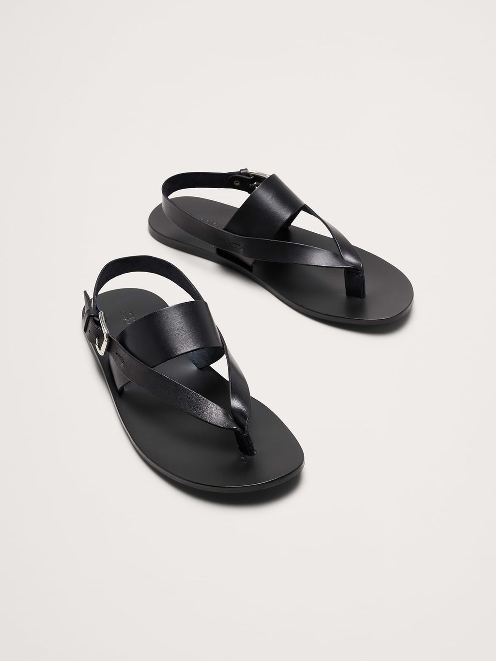 Leather Criss-Cross Sandal - Black
