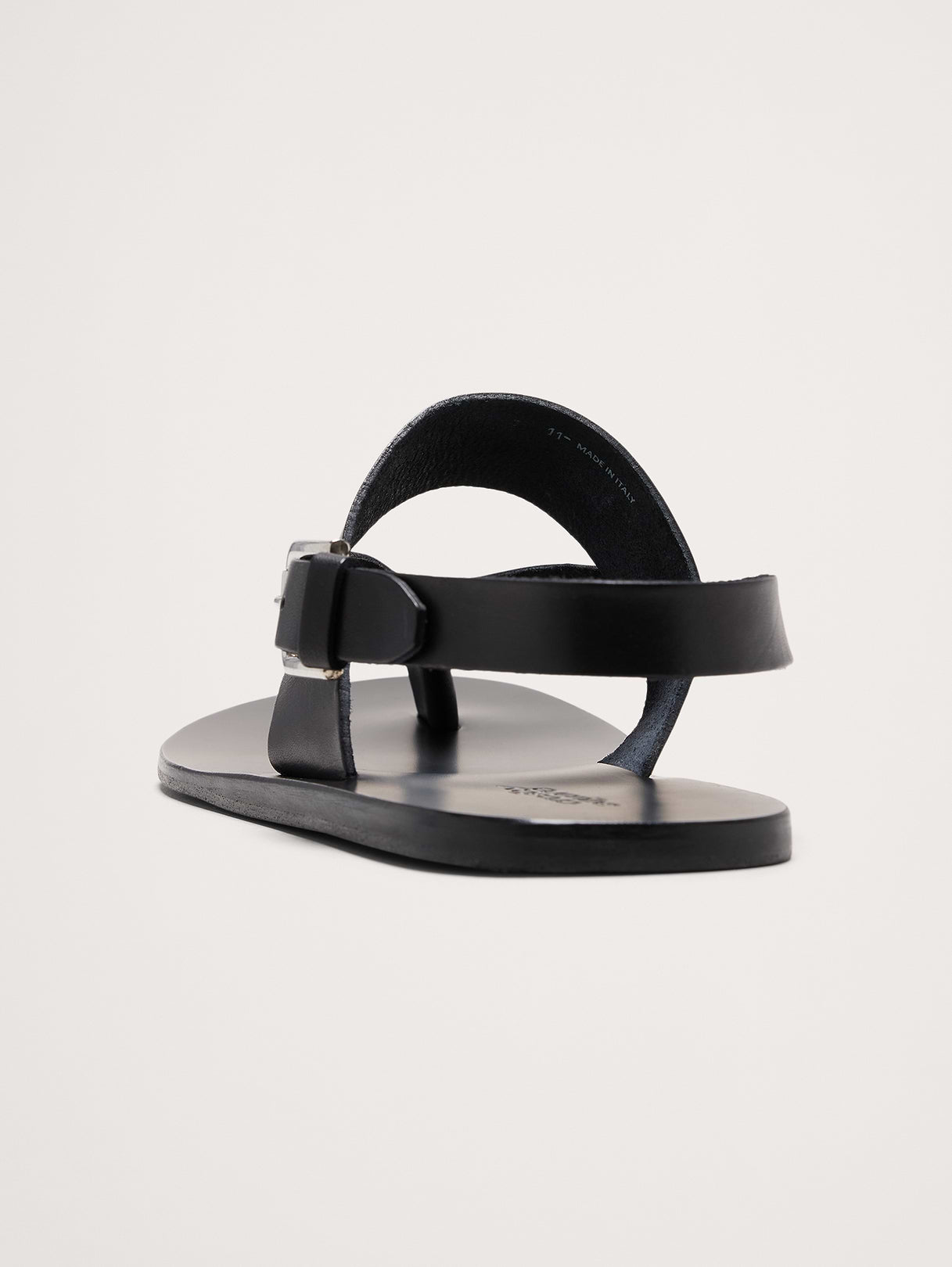 Leather Criss-Cross Sandal - Black