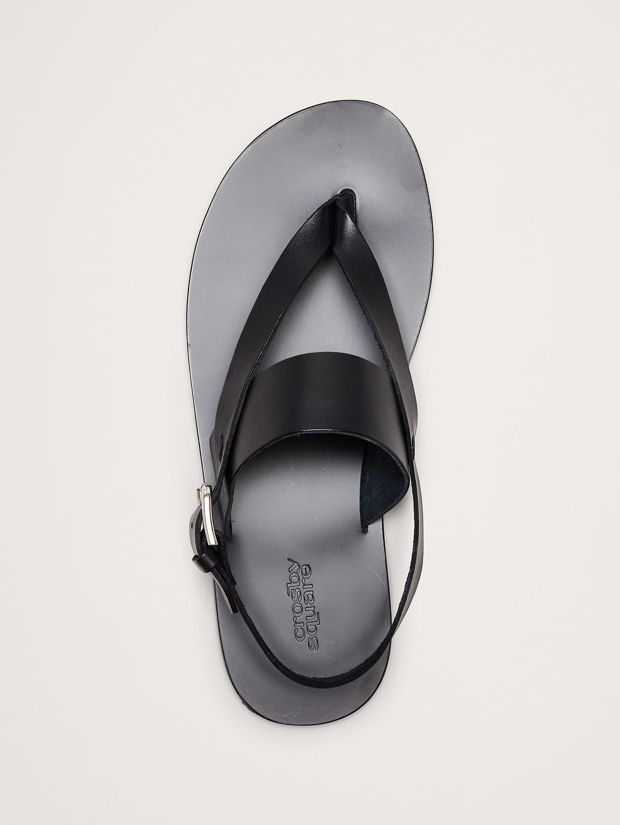 Leather Criss-Cross Sandal - Black