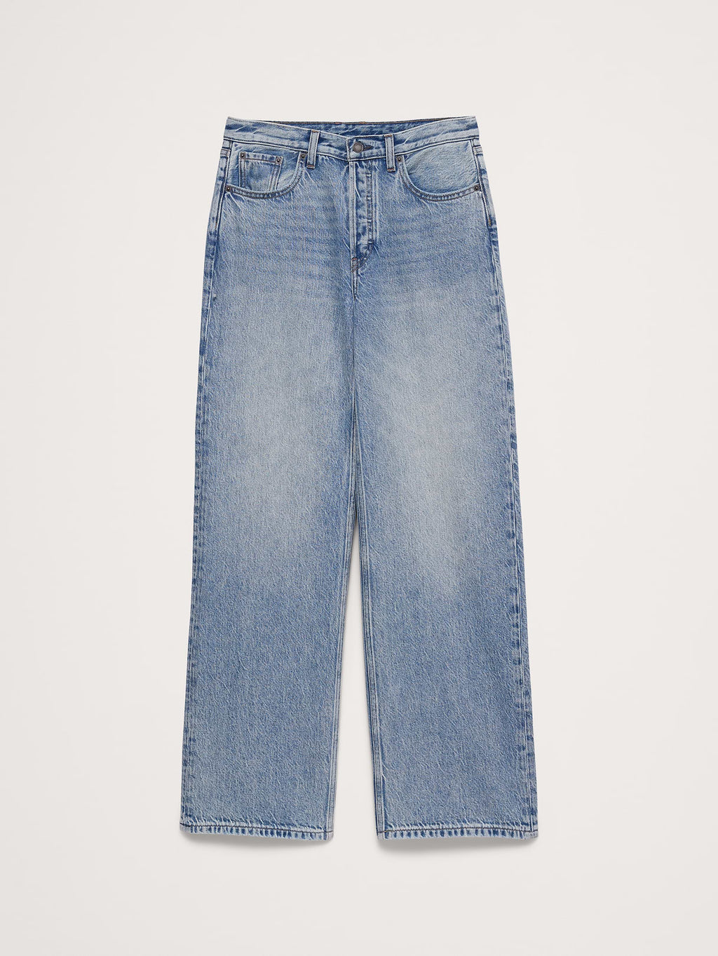 Mid-Rise Baggy-Straight Lightweight Jean - Light Wash