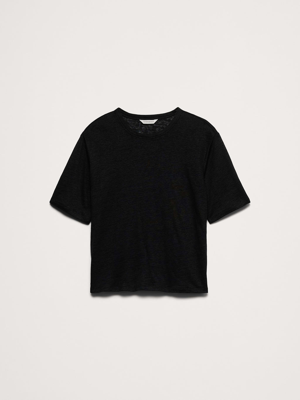Relaxed Linen T-Shirt - Black