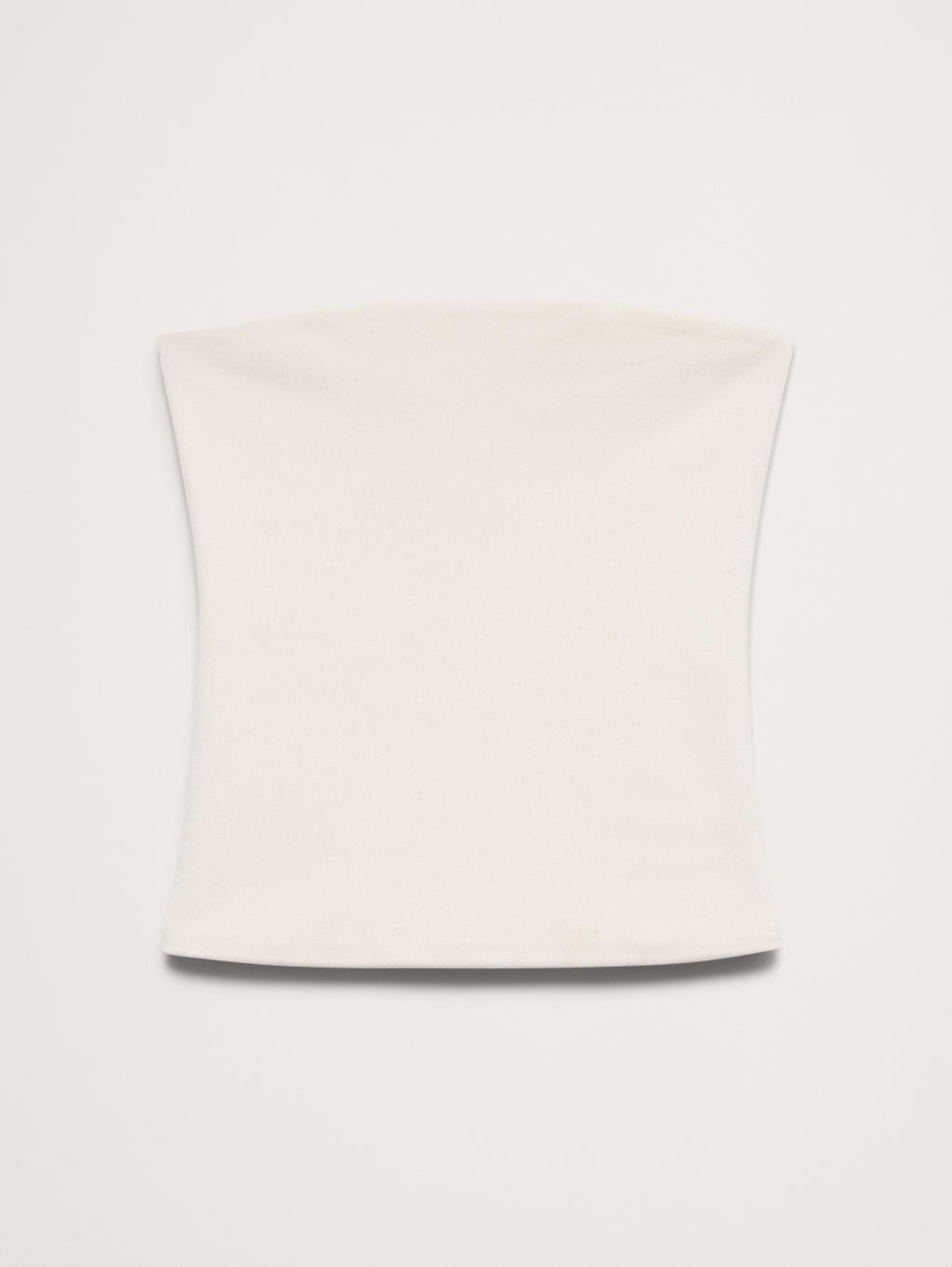 Sculpted-Stretch Tube Top - Cream White