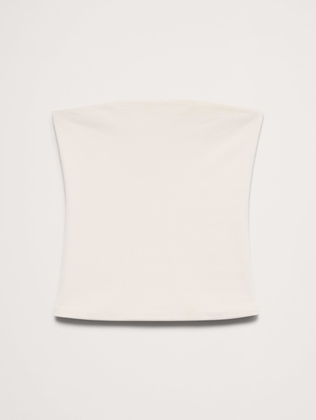 Sculpted-Stretch Tube Top - Cream White