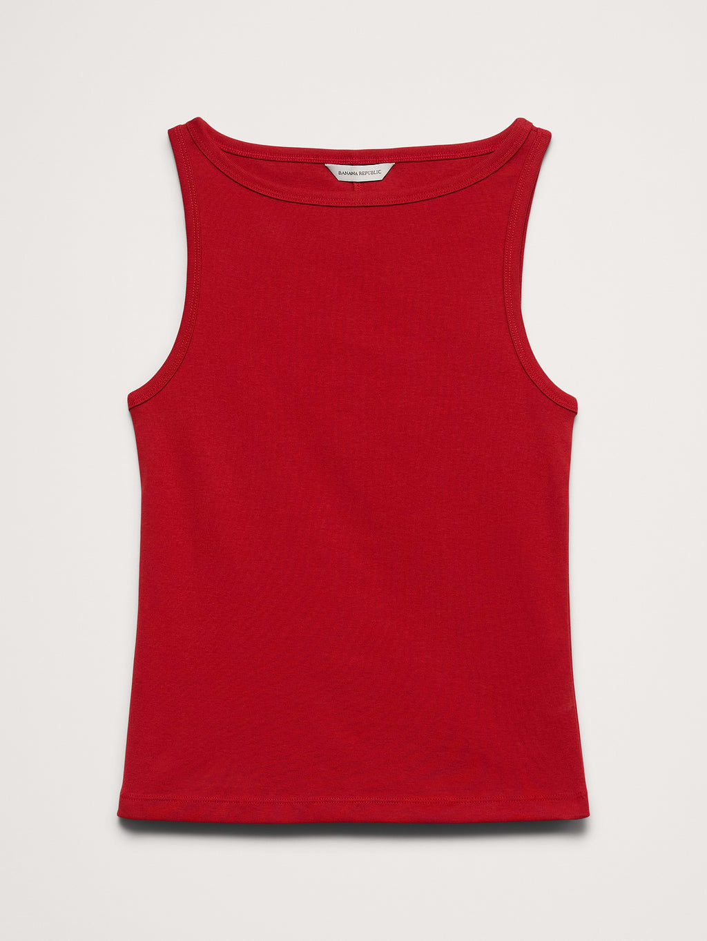 Minimalist Cotton Tank - Pompeian Red