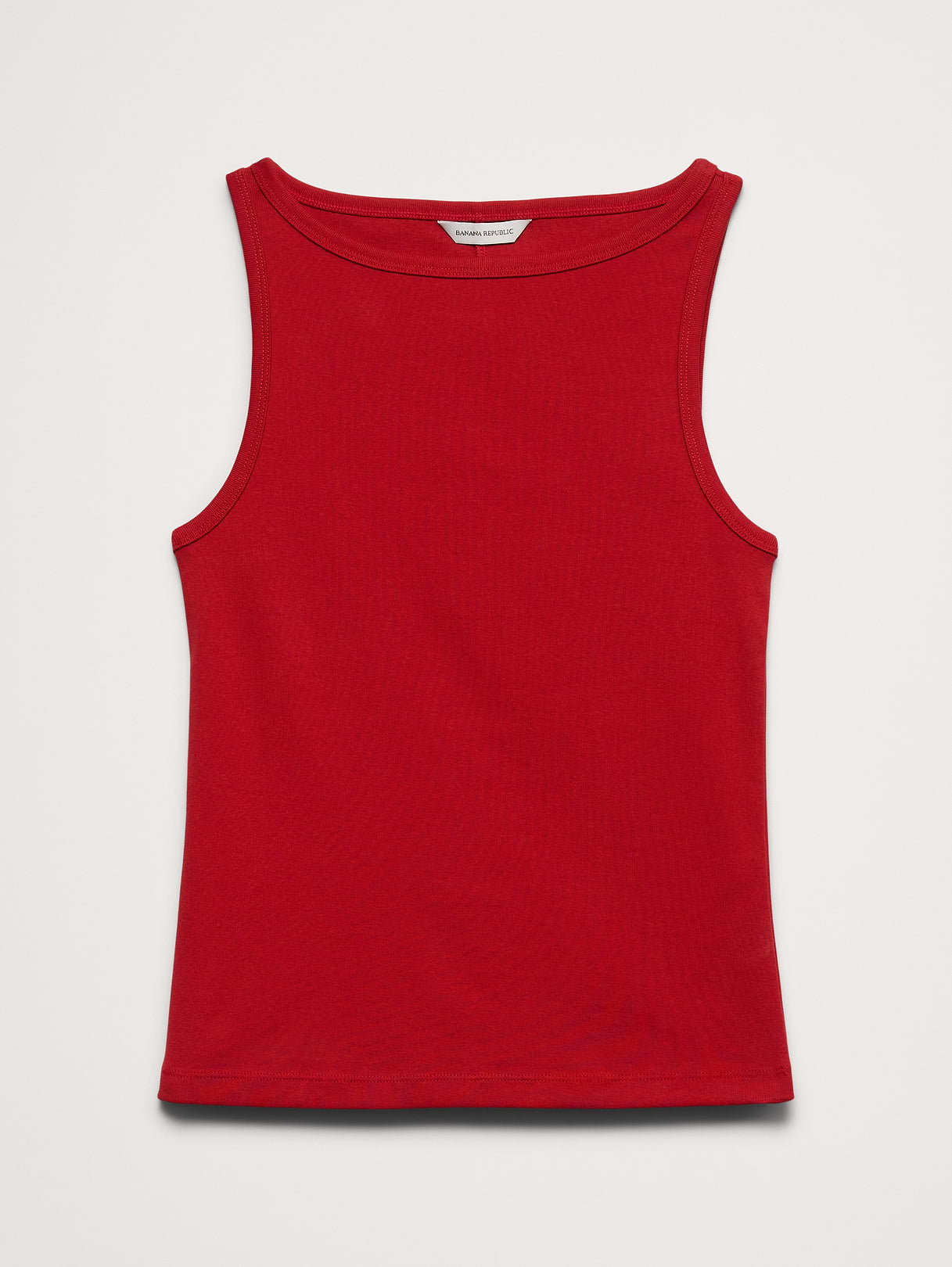Minimalist Cotton Tank - Pompeian Red